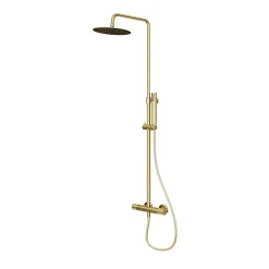Colonne de douche thermostatique, doré, GoodHome Owens