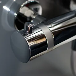 Colonne de douche thermostatique avec pommeau + douchette + flexible + barre réglable, coloris chrome, Schulte Rain