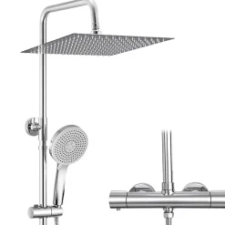 Colonne de Douche Thermostatique 5 Fonctions, SOFETIY MAX Ensemble de Douche , Douche avec Tête de Douche de 12 pouces