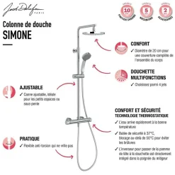 Colonne de douche thermostatique Simone JACOB DELAFON