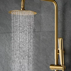 Colonne de Douche Thermostatique Anti-Calcaire Or Brossé IMEX NAPOLES BTN047/OC