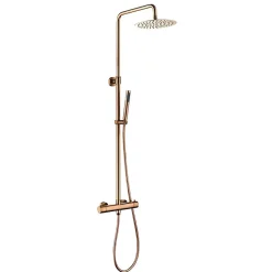 COLONNE DE DOUCHE THERMOSTATIQUE EN LAITON ROSÉ DORÉ (CUIVRE) SC418 COLLECTION PENEE