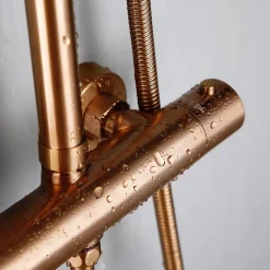 COLONNE DE DOUCHE THERMOSTATIQUE EN LAITON ROSÉ DORÉ (CUIVRE) SC418 COLLECTION PENEE