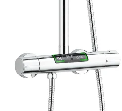 Colonne de douche thermostatique chrome XL, Edouard Rousseau Ekogest