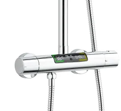 Colonne de douche thermostatique chrome XL, Edouard Rousseau Ekogest