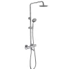 Colonne de douche thermostatique AVEC bec rond 85-115 cm finition chrome poli en laiton Kibath
