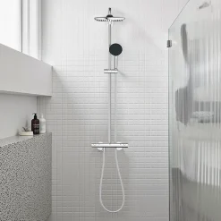 Colonne de douche thermostatique chrome H.112 cm, Grohe Vitalio Start