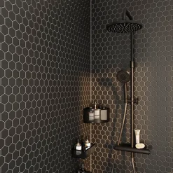 Colonne de douche thermostatique GoodHome Selenga noir