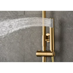 Colonne de douche thermostatique série MONZA - Or rose brossé