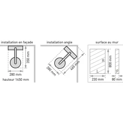 Colonne de douche thermostatique avec tablette, pomme de tête, douchette et flexible, blanc, Valentin Nautilus