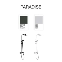 Colonne de douche thermostatique avec barre extensible SKY BATH chromé Inox S304 série PARADISE