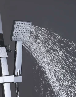 Colonne de douche thermostatique avec barre extensible SKY BATH chromé Inox S304 série PARADISE