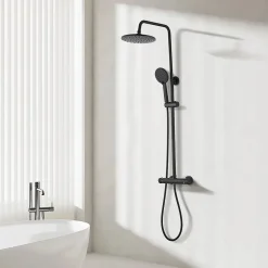 Colonne de douche thermostatique, Système de douche thermostatique Trente-huit degrés Celsius , Noir