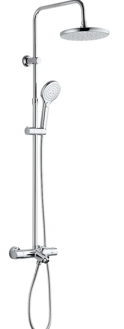 Colonne de douche thermostatique chrome, Edouard Rousseau Mila