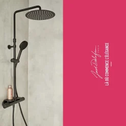 Colonne de douche thermostatique JACOB DELAFON Metro noir mat
