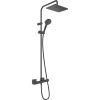 Colonne de douche thermostatique HANSGROHE Vernis Shape 230 noir mat