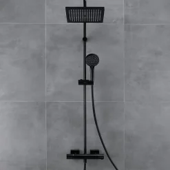 Colonne de douche thermostatique HANSGROHE Vernis Shape 230 noir mat