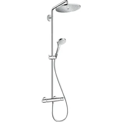 Colonne de douche thermostatique HANSGROHE Croma Select S 280 EcoSmart chromé + tablette AddStoris