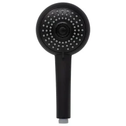 Colonne de douche thermostatique avec pommeau + douchette + flexible + barre réglable, coloris noir mat, Schulte Rain