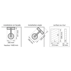 Colonne de douche thermostatique avec pomme de tête, douchette et flexible, en aluminium anodisé gris, Valentin Totmy