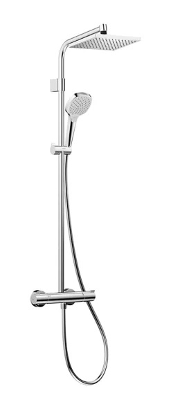 Colonne de douche thermostatique avec douchette 1 jet chrome Moventa E 230 Hansgrohe