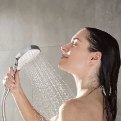 Colonne de douche thermostatique avec douchette 1 jet chrome Moventa E 230 Hansgrohe