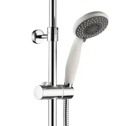 Colonne de douche thermostatique chrome et blanc Essebagno Color