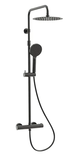 Colonne de douche thermostatique, gun metal, Essebagno Luisa 250