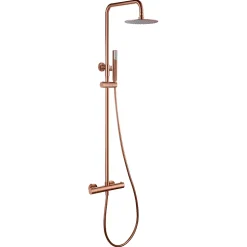 Colonne de Douche Thermostatique Anti-Calcaire Or Rose Cuivré IMEX GENOVA BTG053/ORC