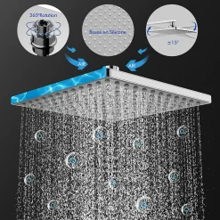 Colonne de Douche Thermostatique, Ensemble de Douche Réglable en Hauteur, Système de douche en Laiton, Ensemble de Douche Mural