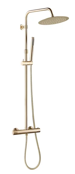 Colonne de douche thermostatique, doré, Essebagno Luisa 250