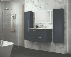 COLONNE DE DOUCHE THERMOSTATIQUE EN LAITON DORÉ BROSSÉ SC428 COLLECTION SCAMANDRE (OR MAT)