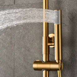 Colonne de Douche Thermostatique Anti-Calcaire Or Brossé IMEX MONZA BTM039/OC