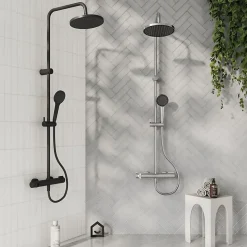 Colonne de douche thermostatique chrome Maza GoodHome