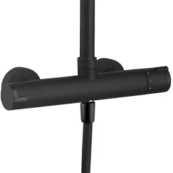 Colonne de douche thermostatique noire mate Essebagno Essegoia
