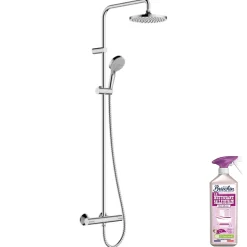 Colonne de douche thermostatique HANSGROHE Vernis Blend 2 jets + nettoyant