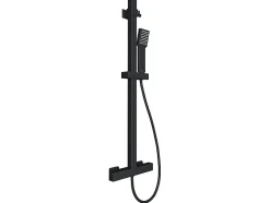 Colonne de douche thermostatique en acier inoxydable - 120 cm - Noir mat - PENEDA