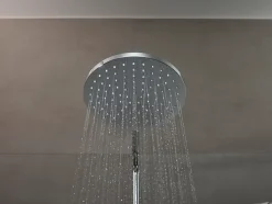 Colonne de douche thermostatique avec pommeau + douchette 2 jets + flexible + barre réglable, chrome, Hansgrohe Vernis Blend 200 EcoSmart