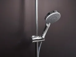Colonne de douche thermostatique avec pommeau + douchette 2 jets + flexible + barre réglable, chrome, Hansgrohe Vernis Blend 200 EcoSmart