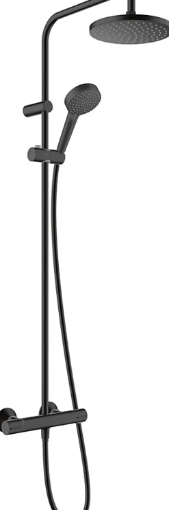 Colonne de douche thermostatique noir mat Hansgrohe Vernis Blend