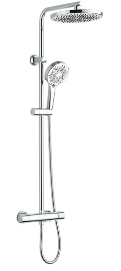 Colonne de douche thermostatique chrome, Edouard Rousseau Neda