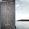 Colonne de Douche Thermostatique Anti-Calcaire Or Brossé IMEX GENOVA BTG053/OC
