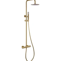 Colonne de Douche Thermostatique Anti-Calcaire Or Brossé IMEX GENOVA BTG053/OC