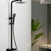 Colonne de Douche Thermostatique Anti-Calcaire Noir Mat IMEX VIGO BTV013/NG