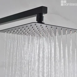 Colonne de Douche Thermostatique Anti-Calcaire Noir Mat IMEX VIGO BTV013/NG