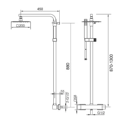 Colonne de Douche Thermostatique Anti-Calcaire Noir Mat IMEX VIGO BTV013/NG