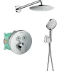 Colonne de douche thermostatique encastrée HANSGROHE ShowerSelect S chromé