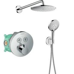 Colonne de douche thermostatique encastrée HANSGROHE ShowerSelect S chromé