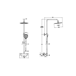 Colonne de douche VITRA Aquaheat Bliss 250
