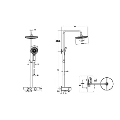 Colonne de douche VITRA Aquacontrol Charm 240 2F